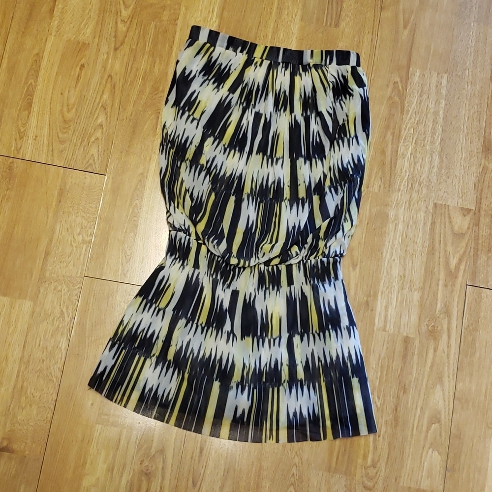 VTG Cache strapless peplum top XS